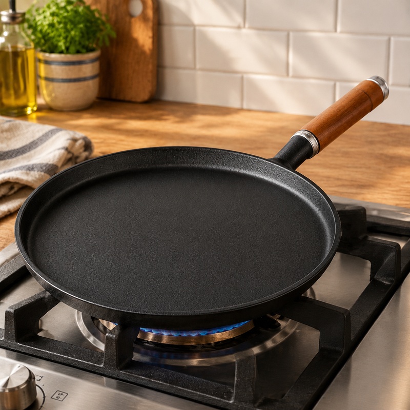 Heavy-Duty Cast Iron Frying Pa - огляд і ціна Egg Waffle Pan
