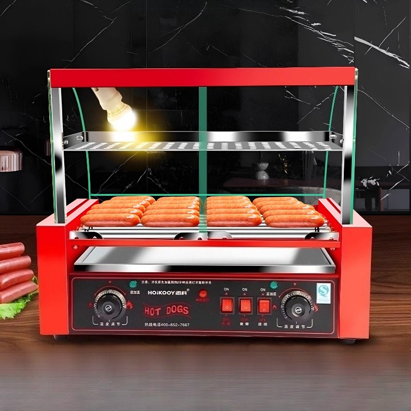 Commercial 7-tube sausage gril - огляд і ціна Hot Dog Press