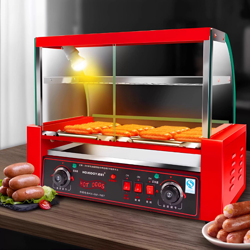 Commercial 7-tube sausage gril - огляд і ціна Hot Dog Press