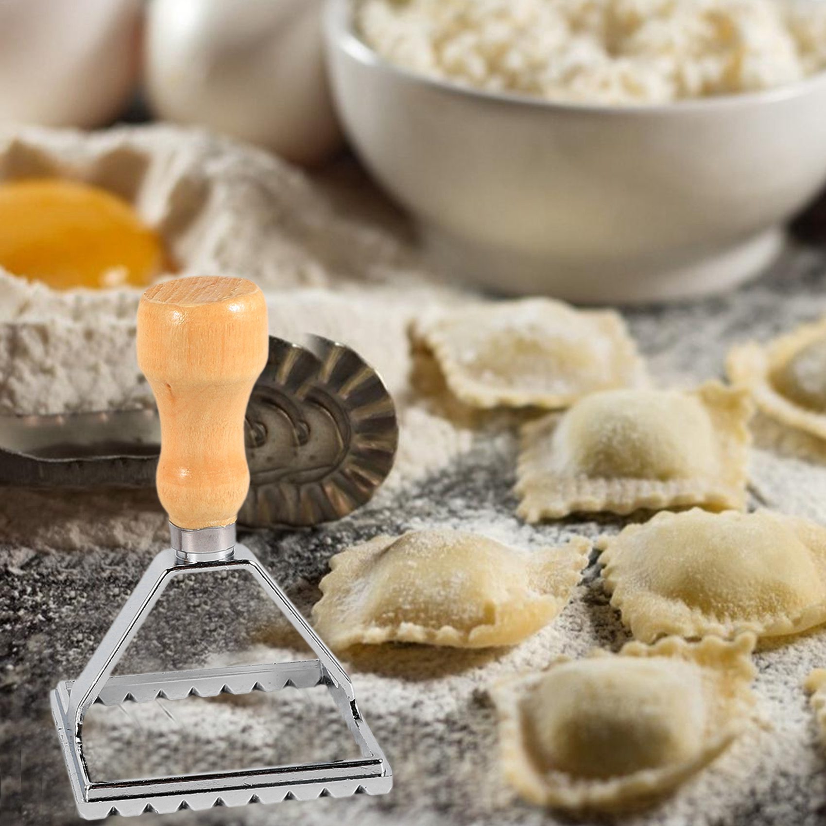 AA94-Ravioli Maker Cutter Stam - огляд і ціна Dumpling Press Set