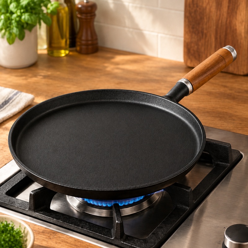 Heavy-Duty Cast Iron Frying Pa - огляд і ціна Egg Waffle Pan